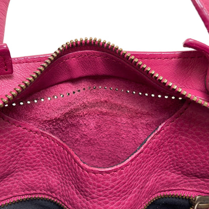 BALENCIAGA バレンシアガ 443516 ブラックアウト シティ 2WAY ハンドバッグ カーフ レディース 中古