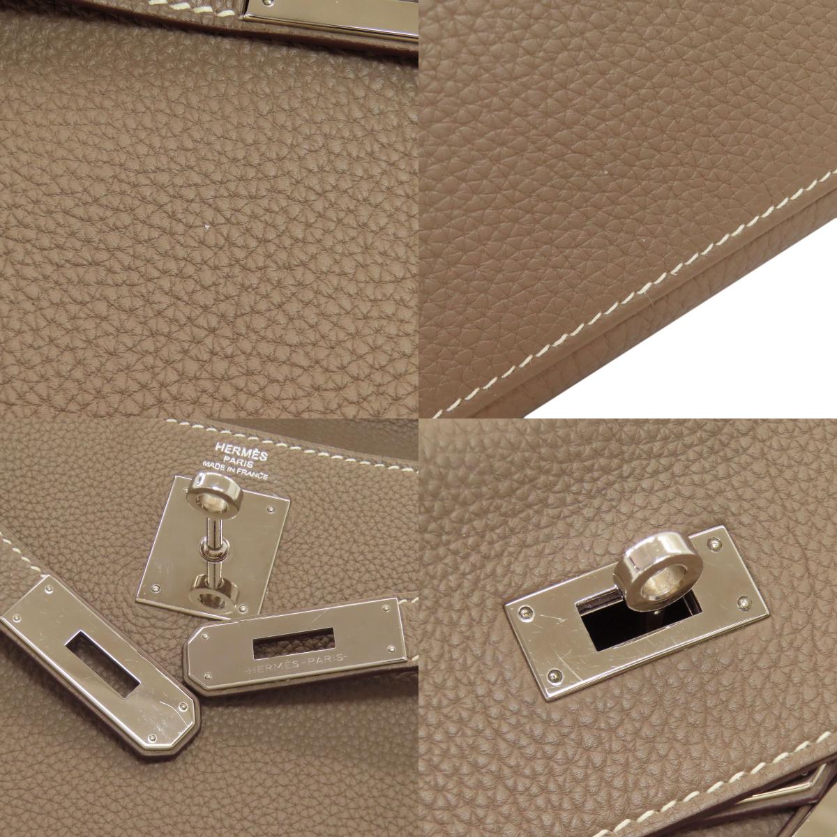 エルメス ケリー28 内縫い エトープ シルバー金具 ハンドバッグ 中古 商品画像16