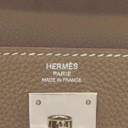 エルメス ケリー28 内縫い エトープ シルバー金具 ハンドバッグ 中古 商品画像8