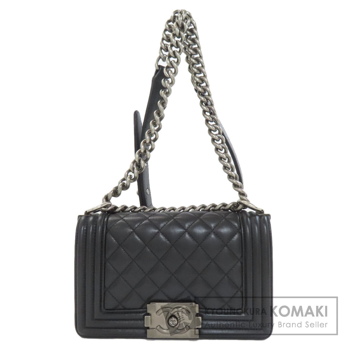 シャネル ボーイシャネル チェーンショルダー シルバー金具 ショルダーバッグ 中古 商品画像1