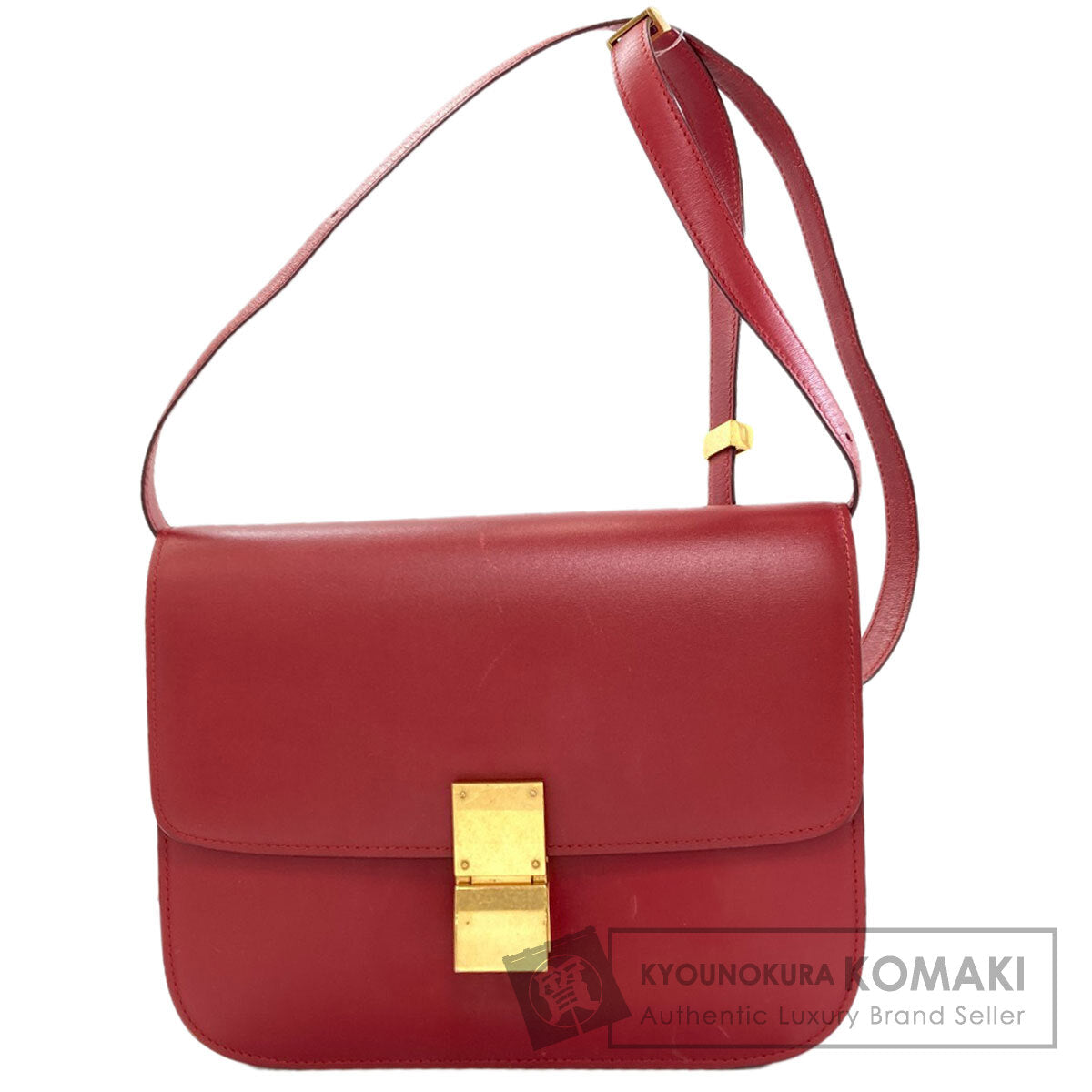 CELINE セリーヌ クラシックボックス ショルダーバッグ カーフ レディース 中古