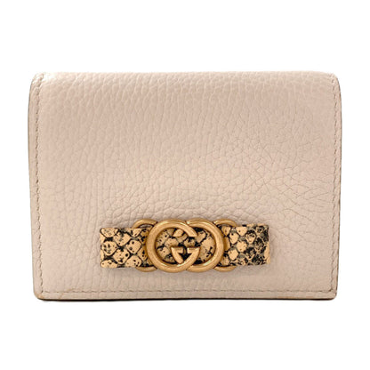 GUCCI グッチ 746059 インターロッキングG 二つ折り財布（小銭入れあり） レザー レディース 中古