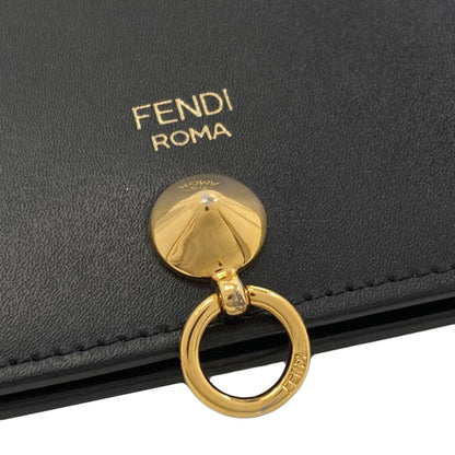 FENDI フェンディ ロゴ 二つ折り財布（小銭入れあり） レザー レディース 中古