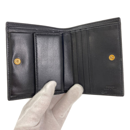FENDI フェンディ ロゴ 二つ折り財布（小銭入れあり） レザー レディース 中古