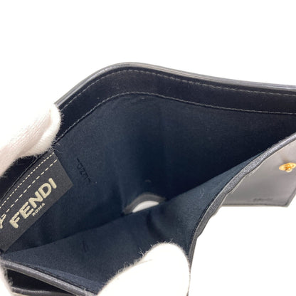 FENDI フェンディ ロゴ 二つ折り財布（小銭入れあり） レザー レディース 中古