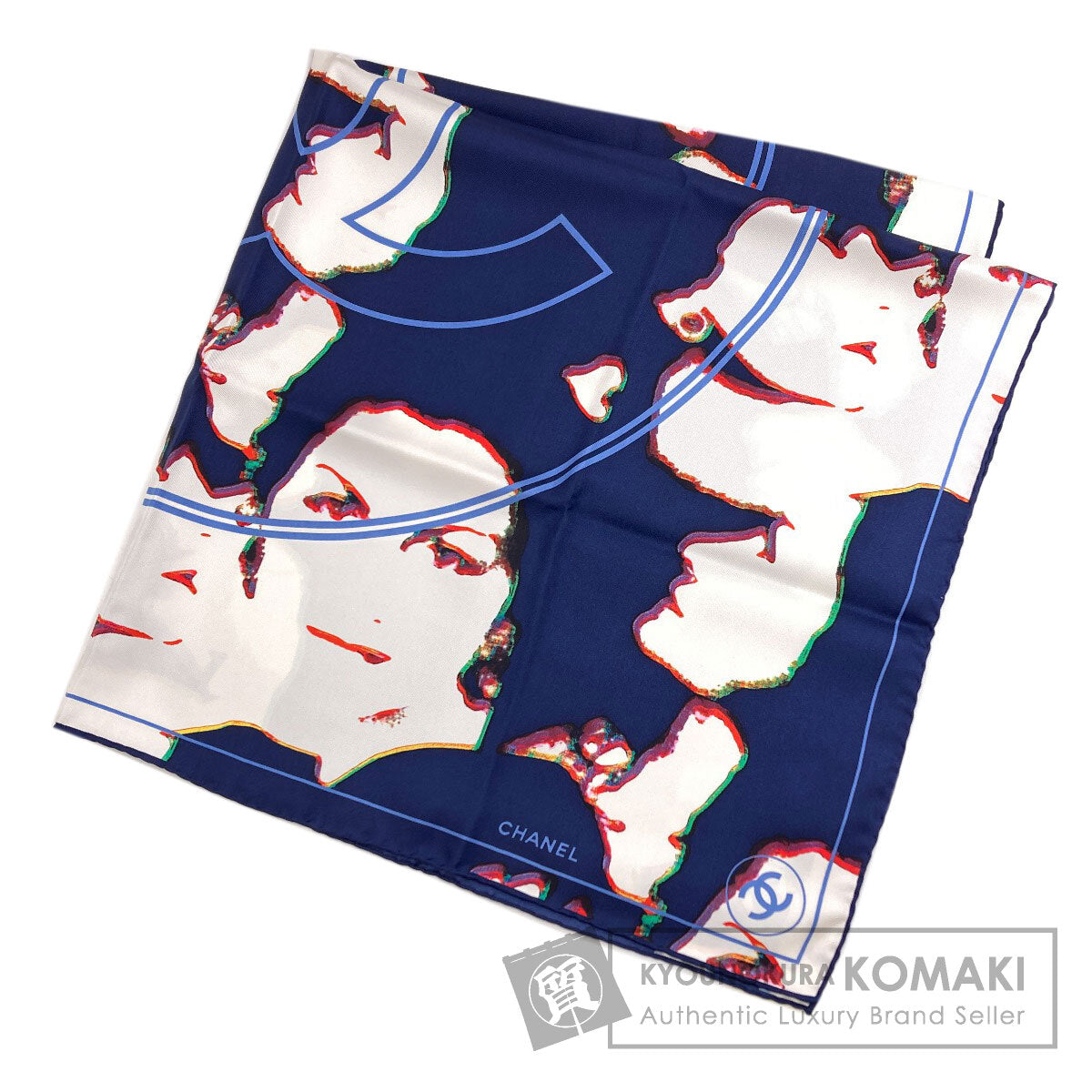 シャネル ココマーク 人物モチーフ スカーフ 中古 商品画像1
