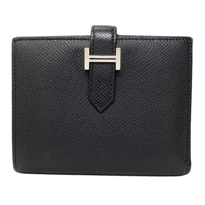HERMES エルメス ベアンコンパクト シルバー金具 二つ折り財布（小銭入れあり） エプソン レディース 中古