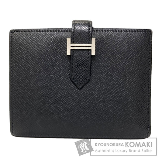 HERMES エルメス ベアンコンパクト シルバー金具 二つ折り財布（小銭入れあり） エプソン レディース 中古