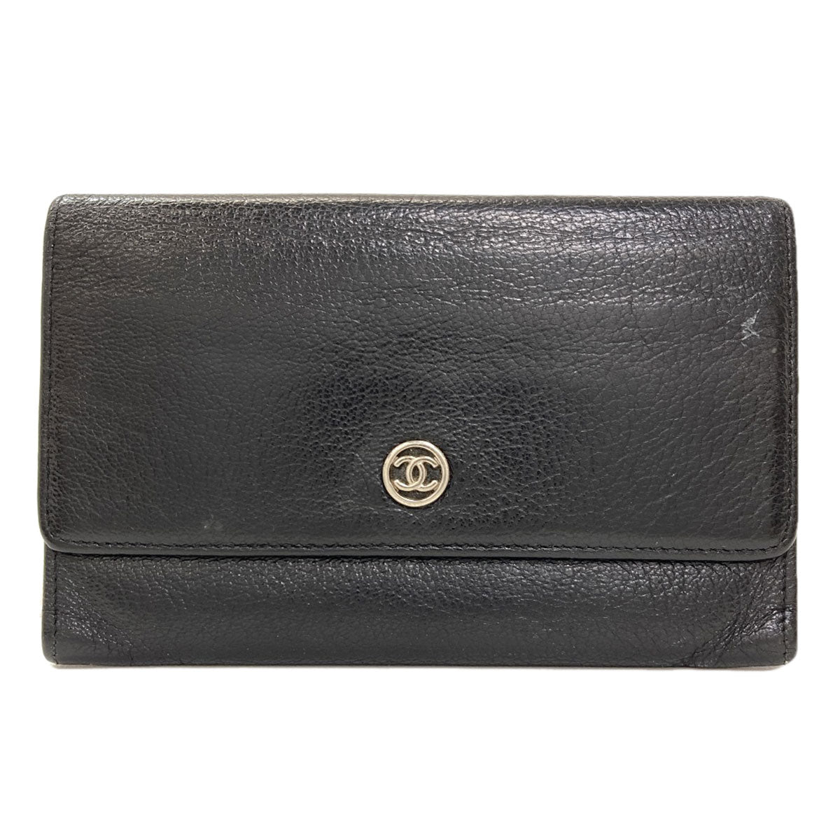 CHANEL シャネル ココマーク シルバー金具 長財布（小銭入れあり） カーフ レディース 中古
