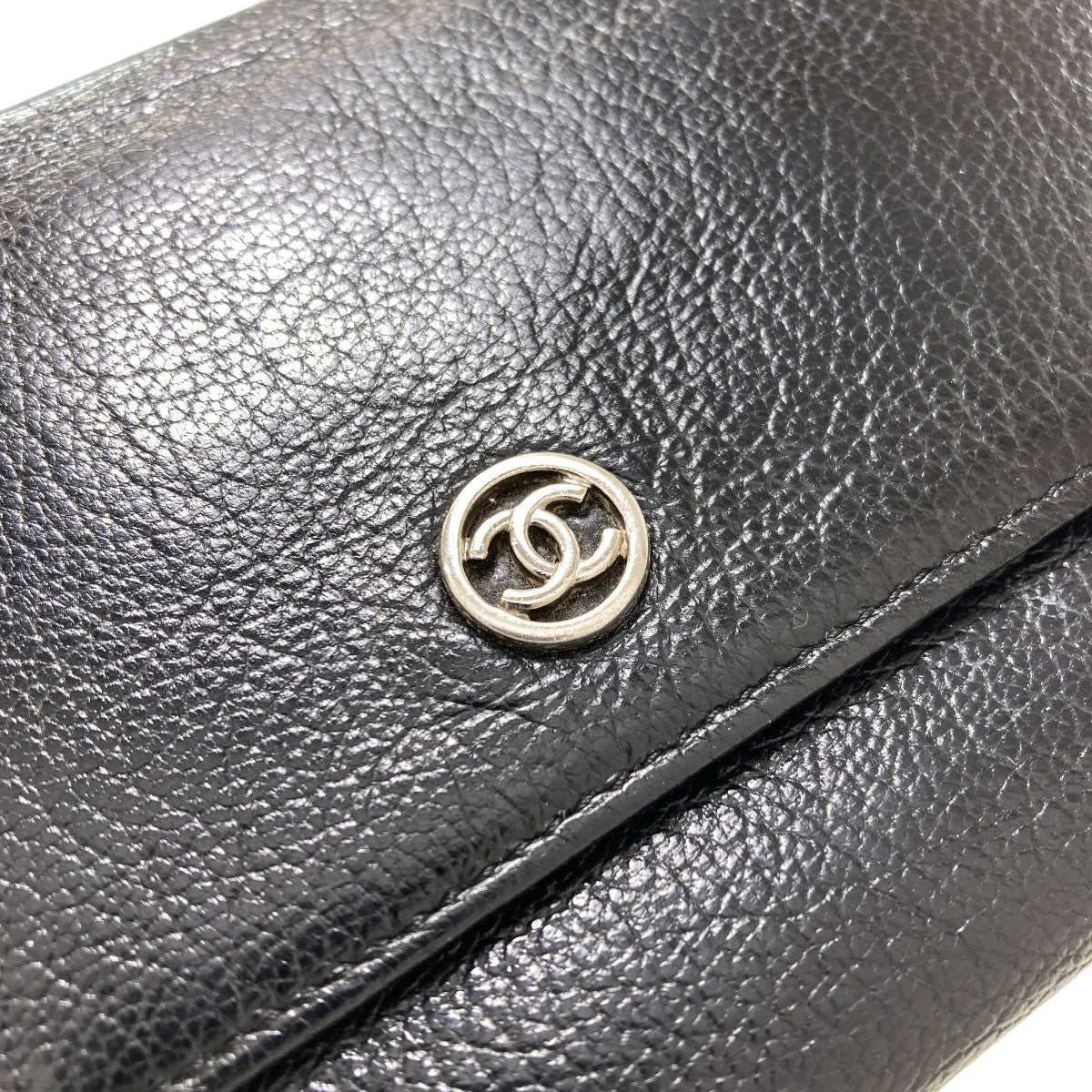 CHANEL シャネル ココマーク シルバー金具 長財布（小銭入れあり） カーフ レディース 中古