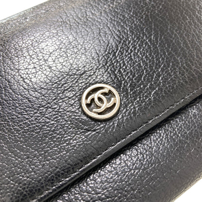 CHANEL シャネル ココマーク シルバー金具 長財布（小銭入れあり） カーフ レディース 中古
