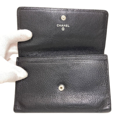 CHANEL シャネル ココマーク シルバー金具 長財布（小銭入れあり） カーフ レディース 中古