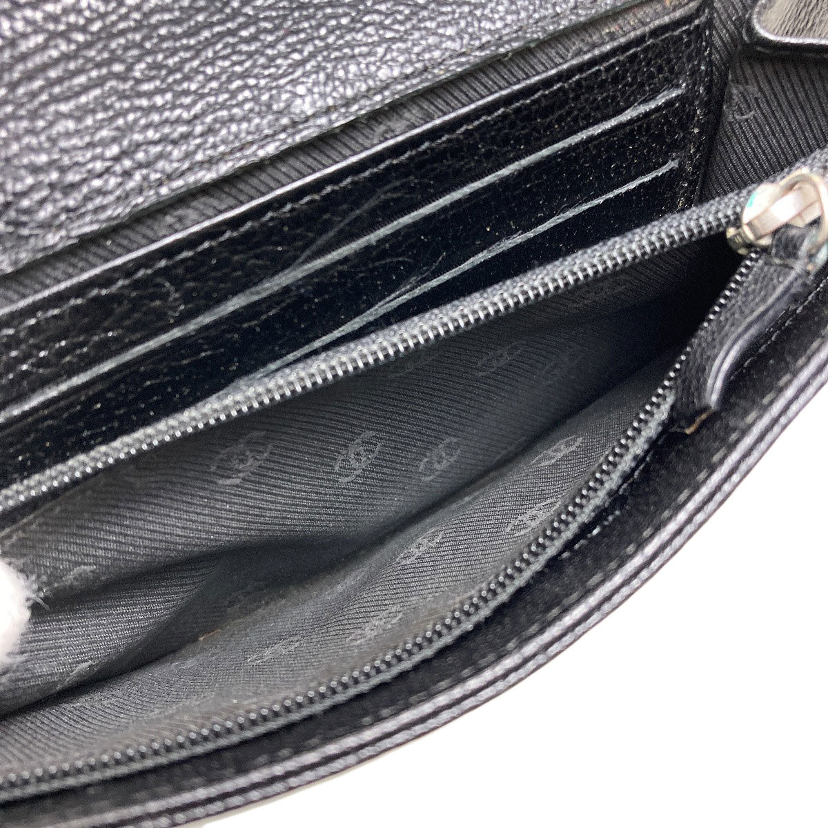 CHANEL シャネル ココマーク シルバー金具 長財布（小銭入れあり） カーフ レディース 中古