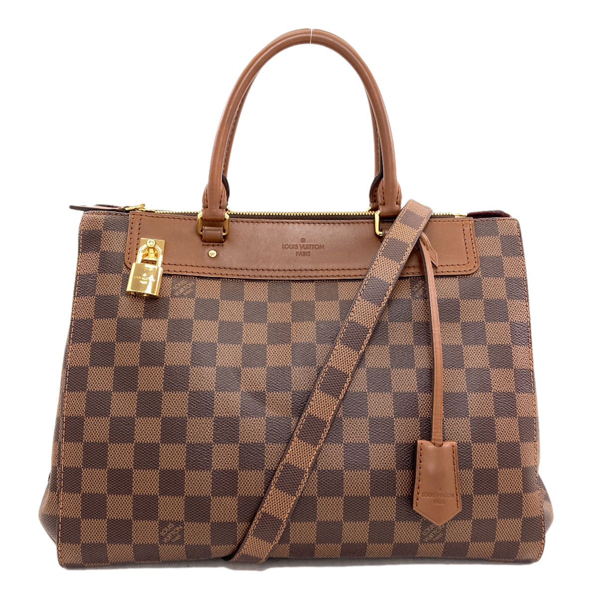 LOUIS VUITTON ルイヴィトン N41337 グリニッジ ハンドバッグ ダミエキャンバス レディース 中古