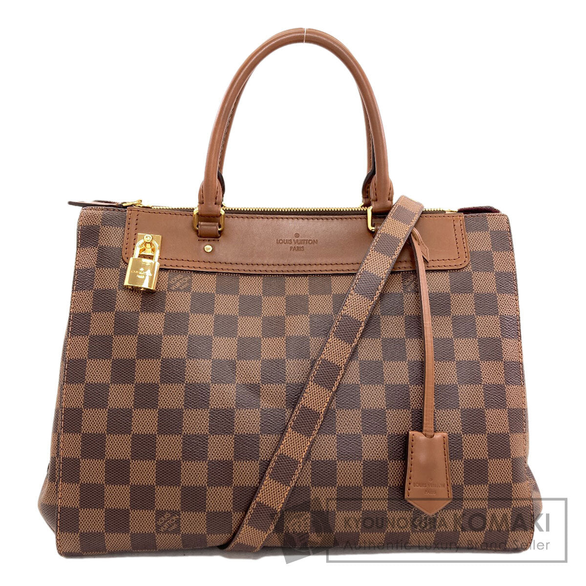 LOUIS VUITTON ルイヴィトン N41337 グリニッジ ハンドバッグ ダミエキャンバス レディース 中古