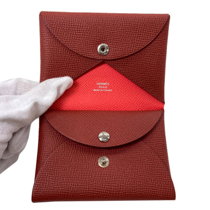 エルメス カルヴィ デュオ ヴェルソ シルバー金具 カードケース 中古 商品画像5