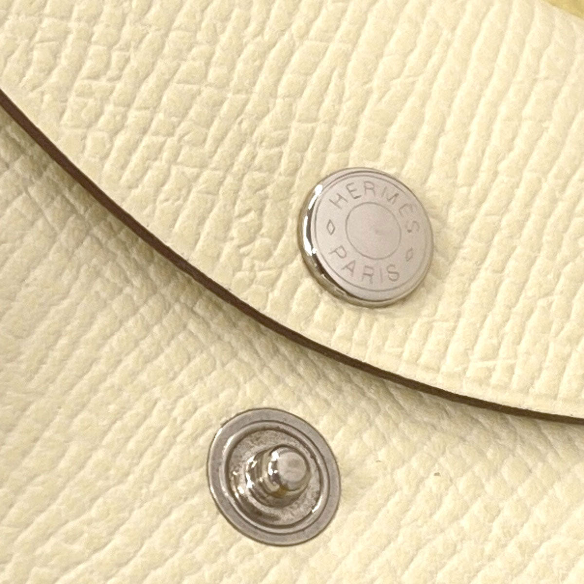 HERMES エルメス カルヴィ デュオ ヴェルソ ナタ ジョーヌプッサン シルバー金具 カードケース エプソン レディース 中古