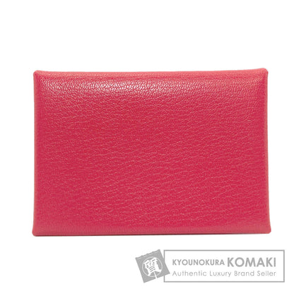エルメス カルヴィ デュオ ローズエクストリーム シルバー金具 カードケース 中古 商品画像1