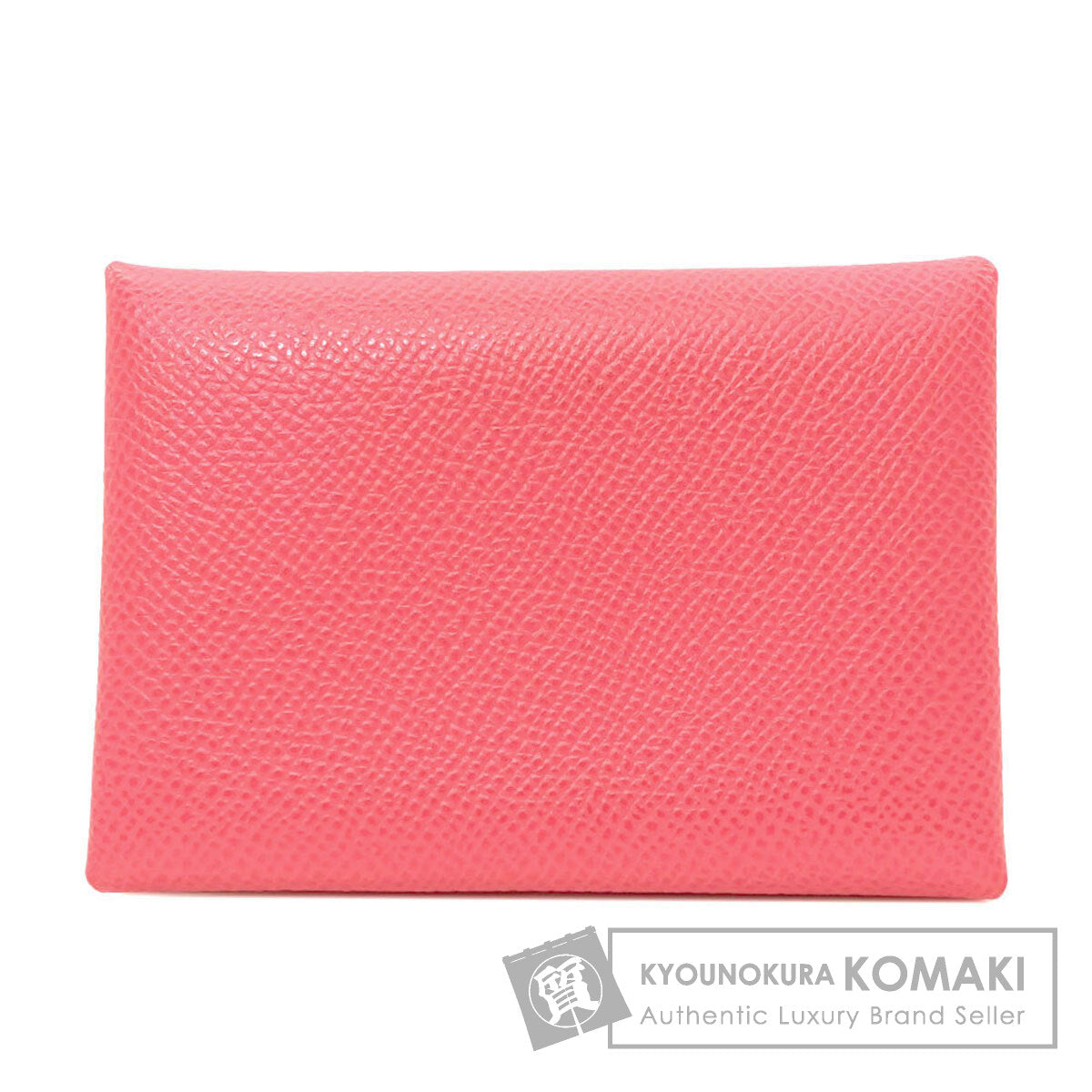 エルメス カルヴィ デュオ ローズアザレ シルバー金具 カードケース 中古 商品画像1