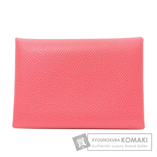 エルメス カルヴィ デュオ ローズアザレ シルバー金具 カードケース 中古 商品画像1
