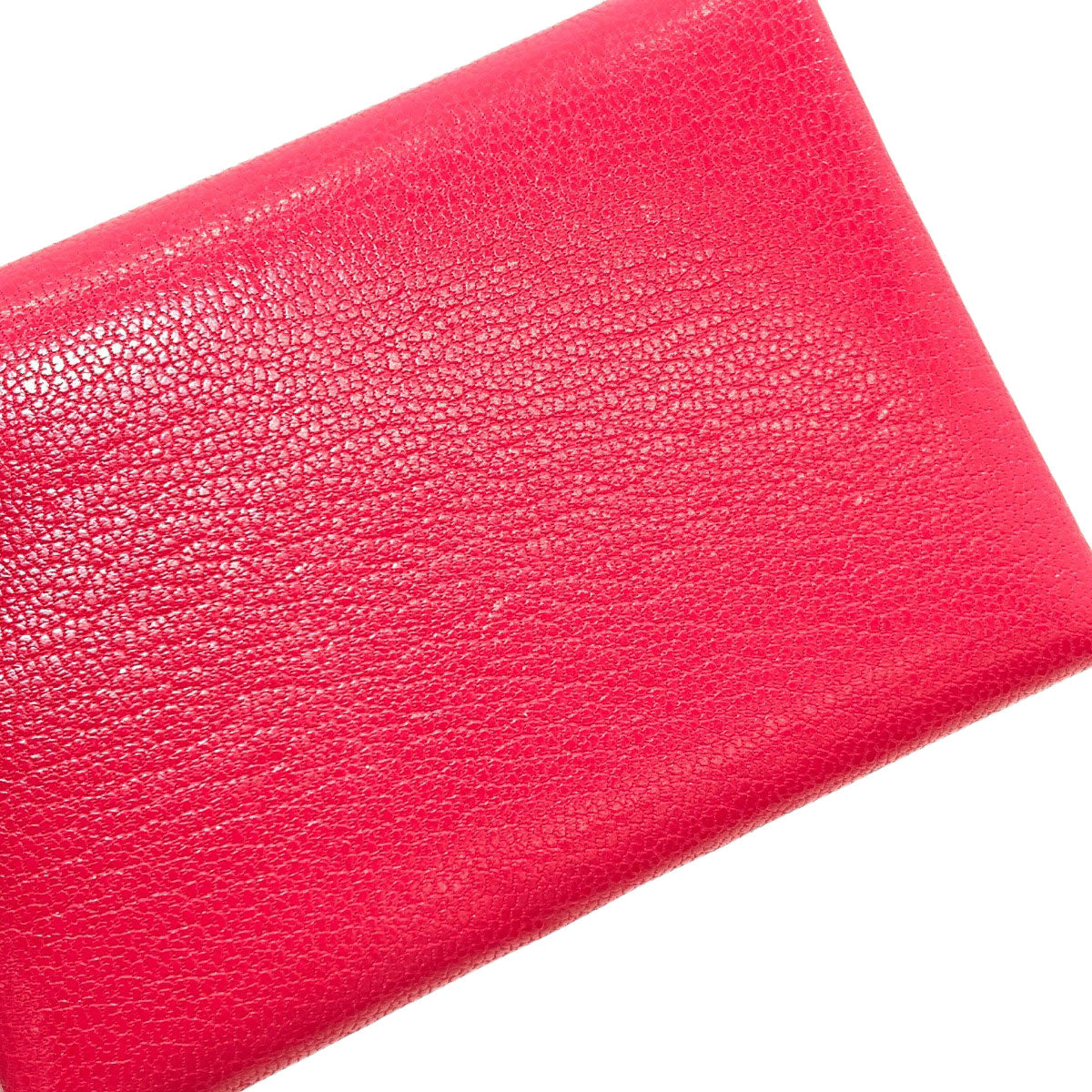 HERMES エルメス カルヴィ デュオ ローズエクストリーム シルバー金具 カードケース シェーブル レディース 中古