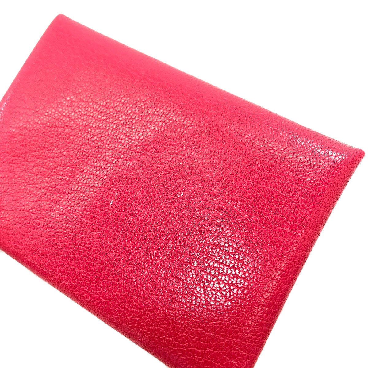 HERMES エルメス カルヴィ デュオ ローズエクストリーム シルバー金具 カードケース シェーブル レディース 中古
