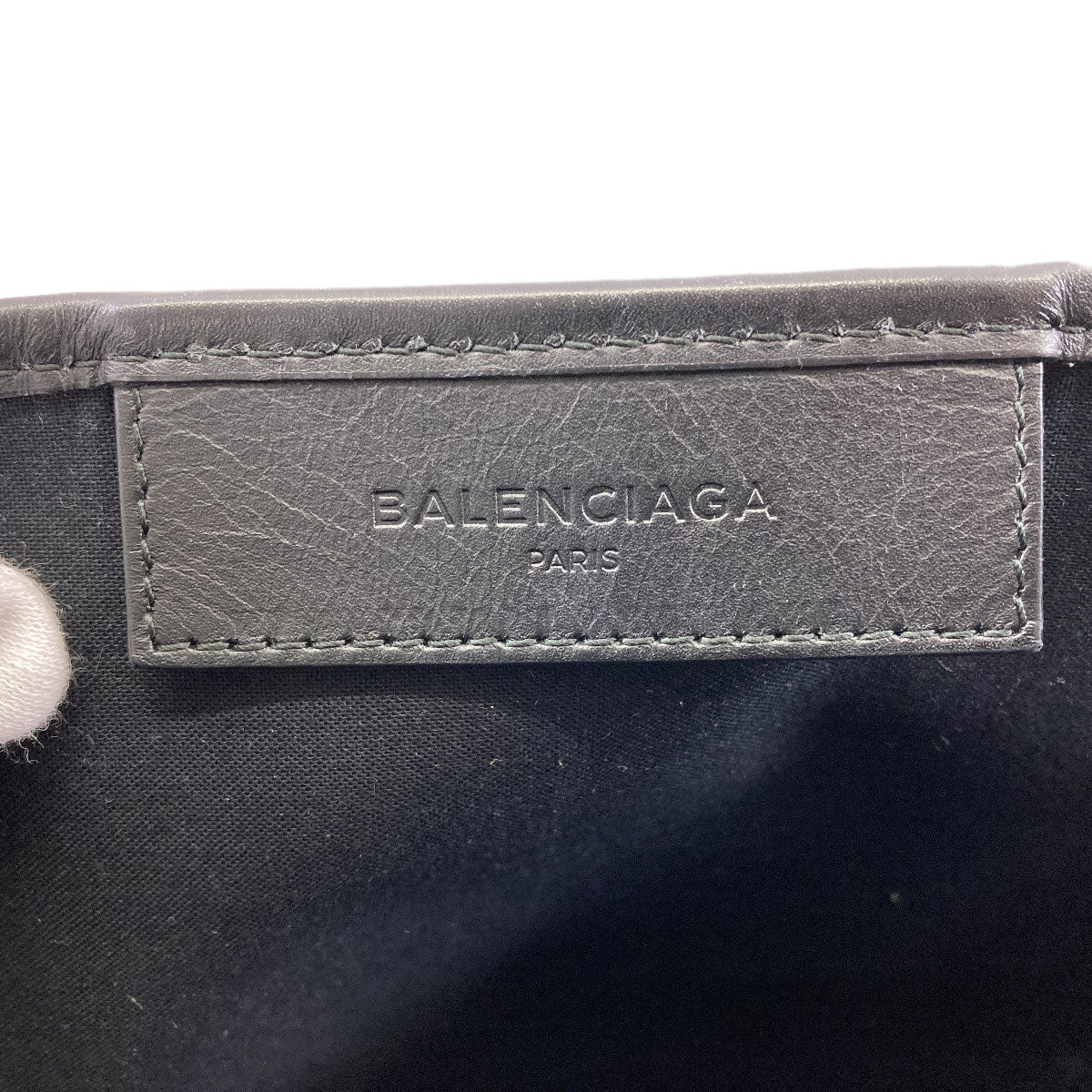 バレンシアガ 339933 ネイビーカバスS ハンドバッグ 中古 商品画像7