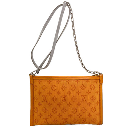 LOUIS VUITTON ルイヴィトン M44640 モノグラム フラット メッセンジャー ショルダーバッグ モノグラムキャンバス レディース 中古