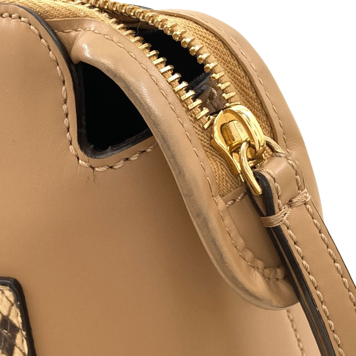 FENDI フェンディ バイザウェイ 2WAY ハンドバッグ パイソン レディース 中古