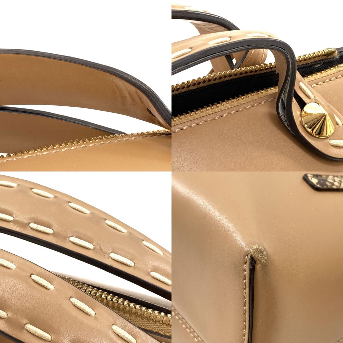 FENDI フェンディ バイザウェイ 2WAY ハンドバッグ パイソン レディース 中古