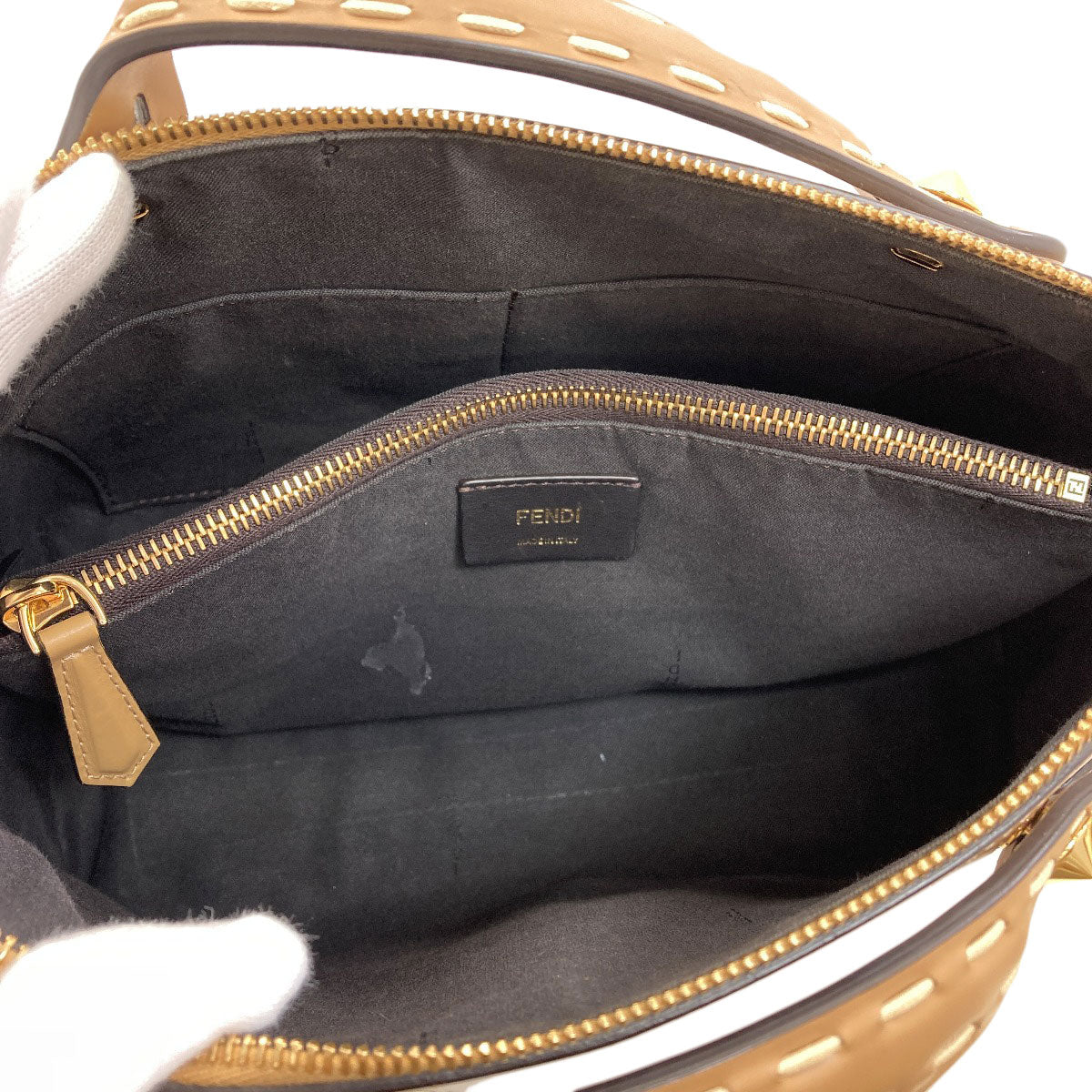 FENDI フェンディ バイザウェイ 2WAY ハンドバッグ パイソン レディース 中古