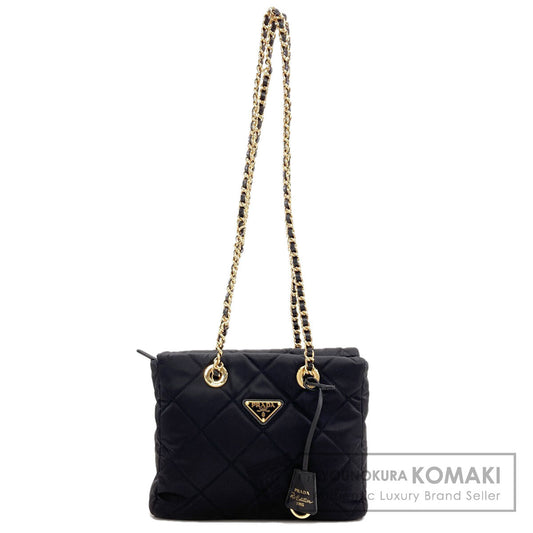 PRADA プラダ ロゴ金具 チェーンショルダー ショルダーバッグ ナイロン レディース 中古