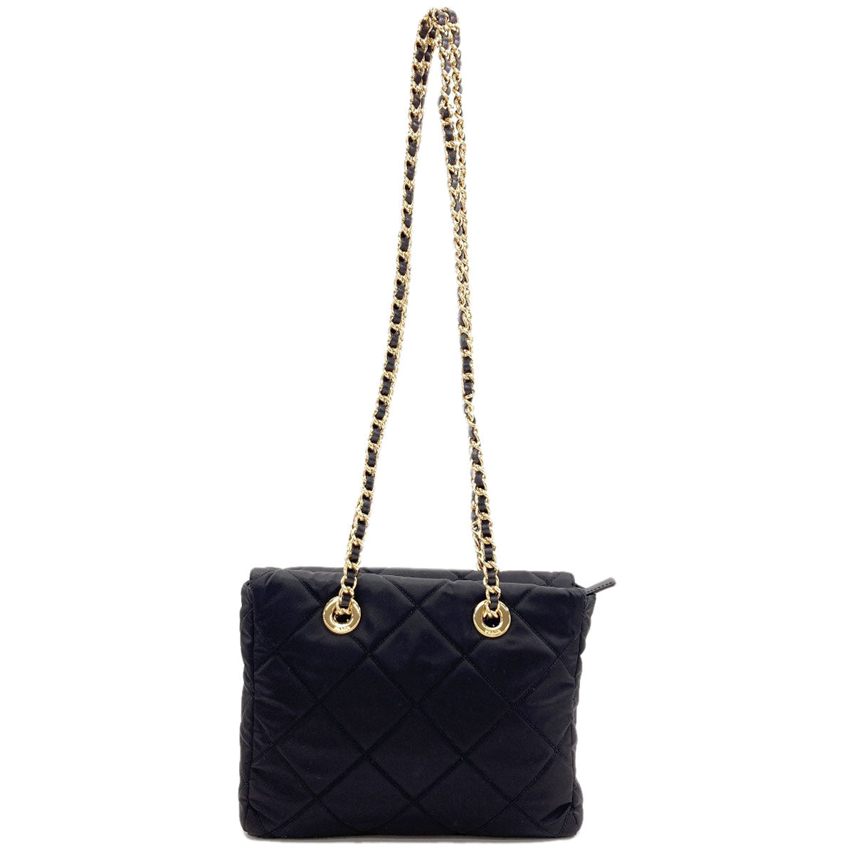 PRADA プラダ ロゴ金具 チェーンショルダー ショルダーバッグ ナイロン レディース 中古