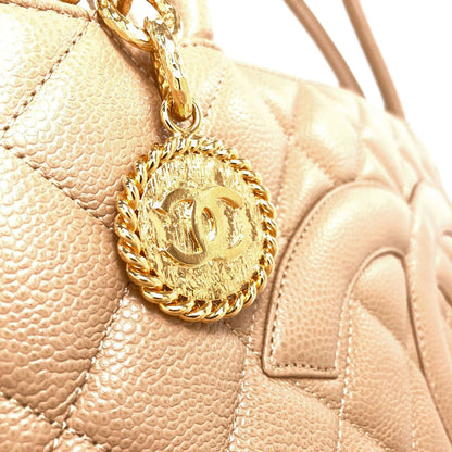 CHANEL シャネル 復刻トート ゴールド金具 トートバッグ グレインド カーフスキン レディース 中古