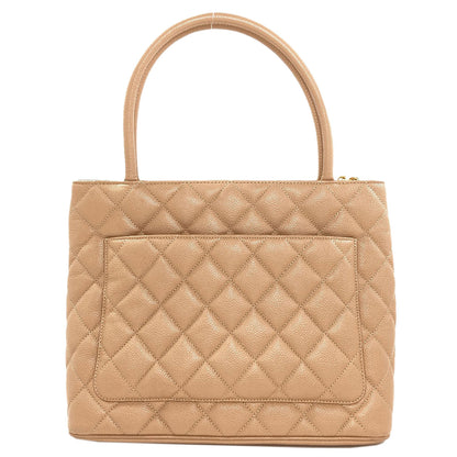 CHANEL シャネル 復刻トート ゴールド金具 トートバッグ グレインド カーフスキン レディース 中古