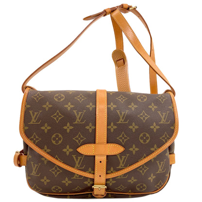 LOUIS VUITTON ルイヴィトン M42256 ソミュール30 ショルダーバッグ モノグラムキャンバス レディース 中古