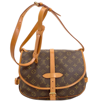 LOUIS VUITTON ルイヴィトン M42256 ソミュール30 ショルダーバッグ モノグラムキャンバス レディース 中古