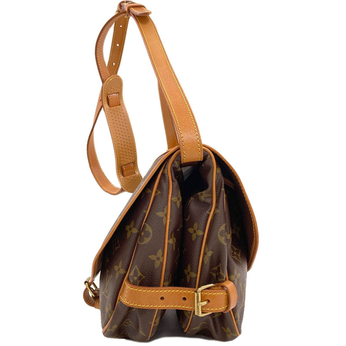 LOUIS VUITTON ルイヴィトン M42256 ソミュール30 ショルダーバッグ モノグラムキャンバス レディース 中古