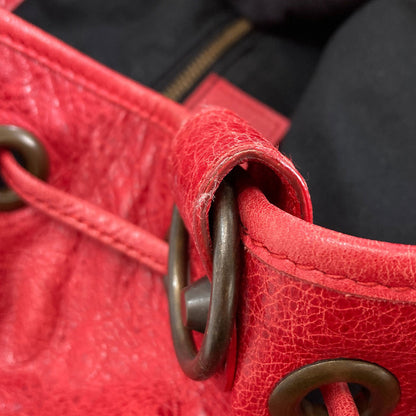 BALENCIAGA バレンシアガ 246438 クラシックミニポンポン ハンドバッグ カーフ レディース 中古