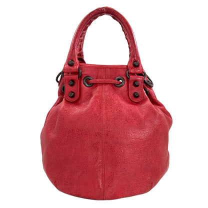BALENCIAGA バレンシアガ 246438 クラシックミニポンポン ハンドバッグ カーフ レディース 中古