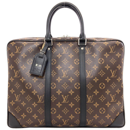 LOUIS VUITTON ルイヴィトン M40225 ポルトドキュマン・ヴォワヤージュ ビジネスバッグ モノグラムキャンバス メンズ 中古