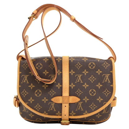LOUIS VUITTON ルイヴィトン M40710 ソミュールMM ショルダーバッグ モノグラムキャンバス レディース 中古