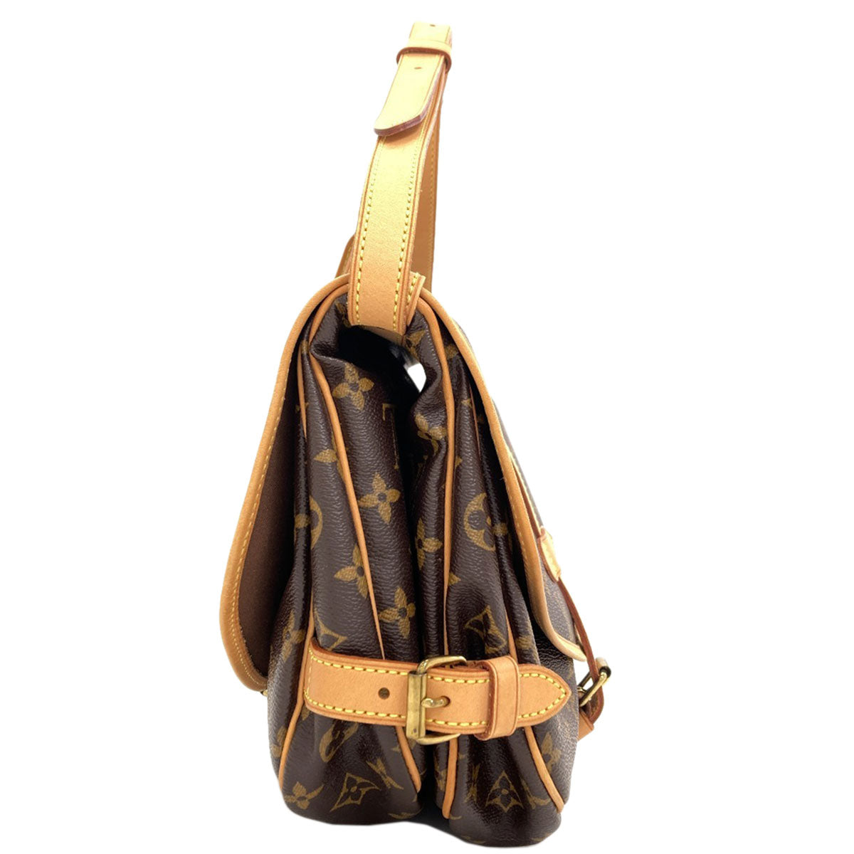 LOUIS VUITTON ルイヴィトン M40710 ソミュールMM ショルダーバッグ モノグラムキャンバス レディース 中古