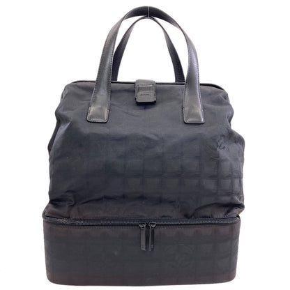 CHANEL シャネル ニュートラベルライン トートバッグ ナイロンジャガード レディース 中古