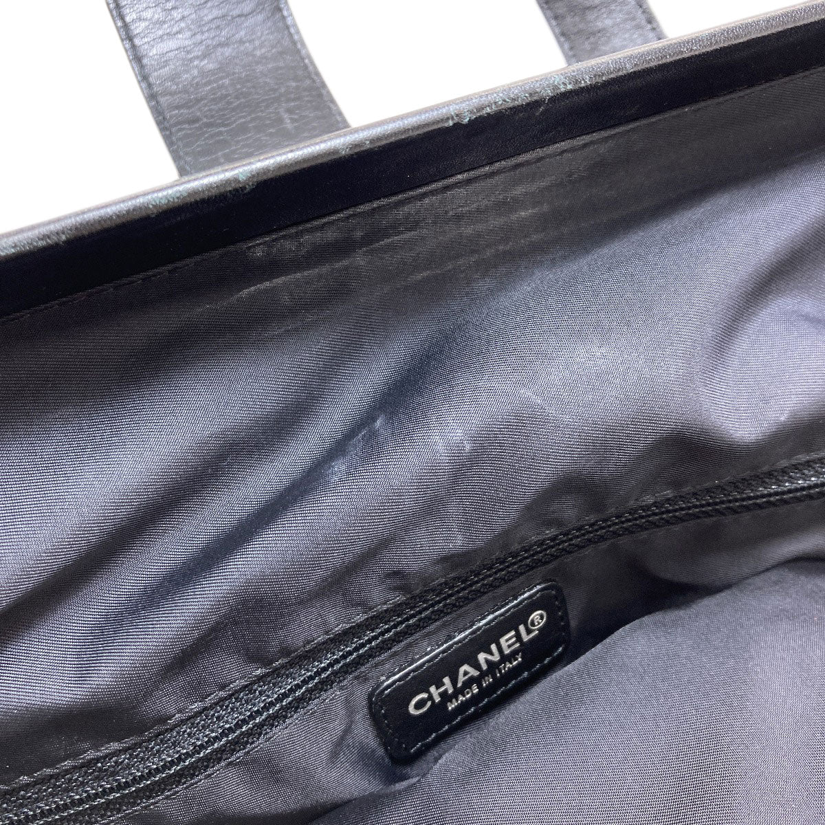 CHANEL シャネル ニュートラベルライン トートバッグ ナイロンジャガード レディース 中古