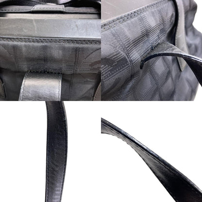 CHANEL シャネル ニュートラベルライン トートバッグ ナイロンジャガード レディース 中古