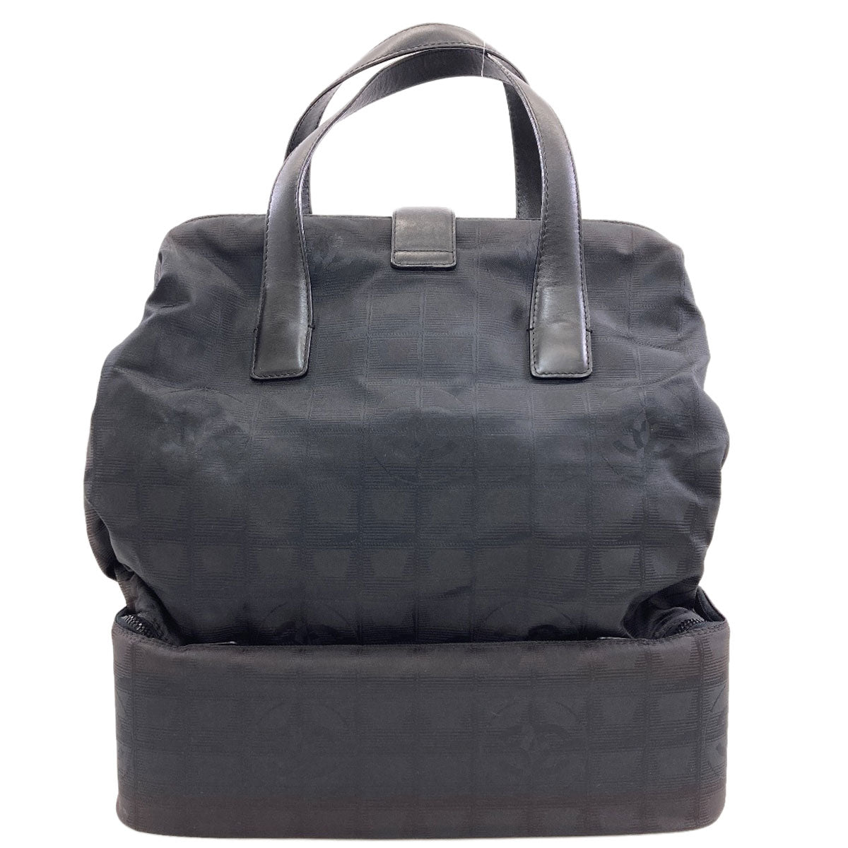 CHANEL シャネル ニュートラベルライン トートバッグ ナイロンジャガード レディース 中古
