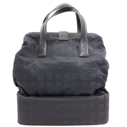 CHANEL シャネル ニュートラベルライン トートバッグ ナイロンジャガード レディース 中古