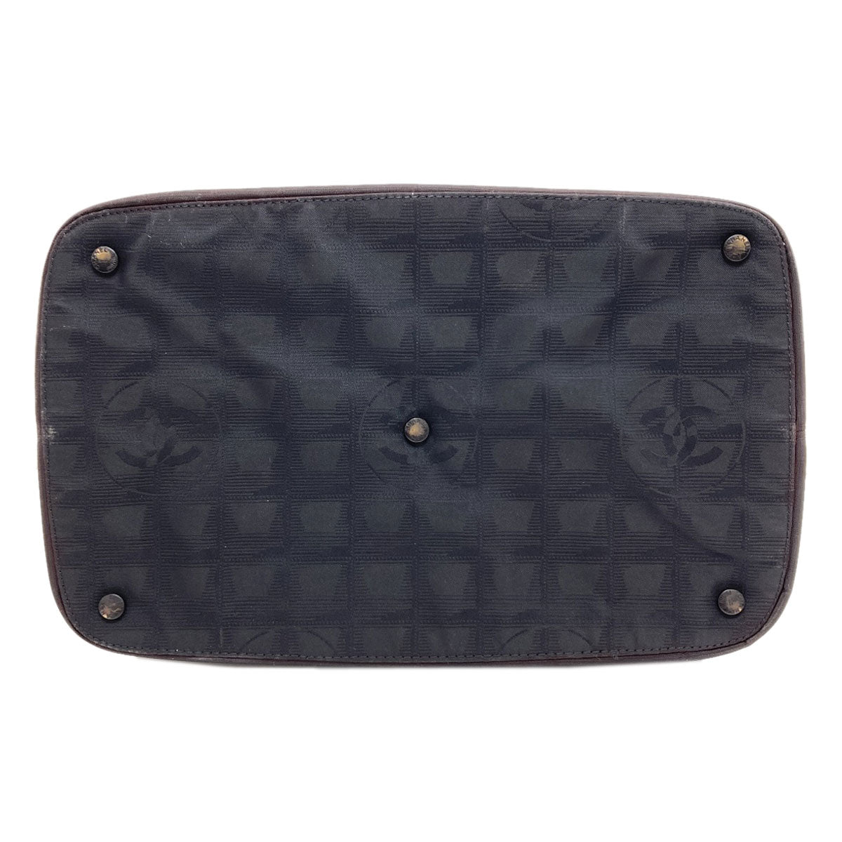 CHANEL シャネル ニュートラベルライン トートバッグ ナイロンジャガード レディース 中古