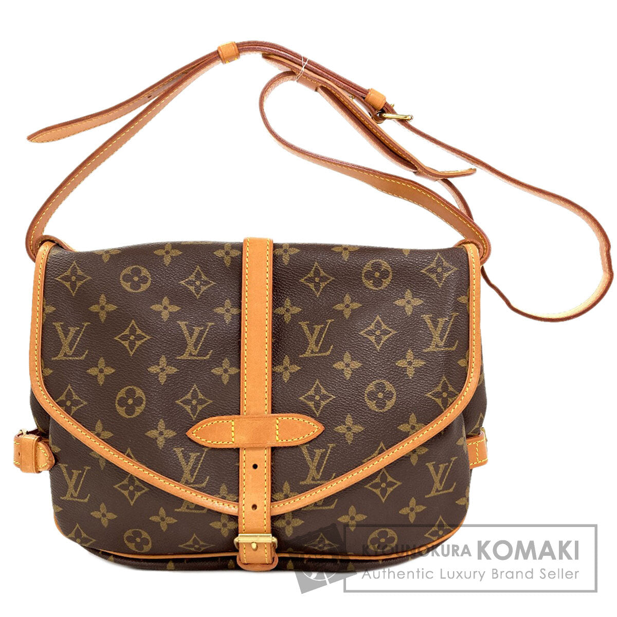 LOUIS VUITTON ルイヴィトン M40710 ソミュールMM ショルダーバッグ モノグラムキャンバス レディース 中古